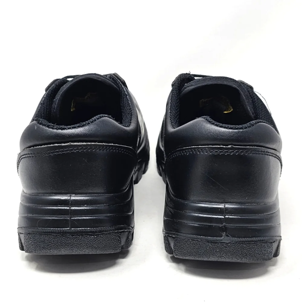 Work Zone Mens Size 6 Safety Toe Black‎ Leather Work Shoes N477 Lace Up